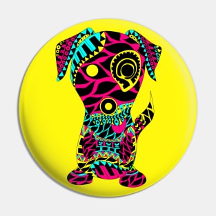 the tribal aztec dog in ecopop pattern Pin