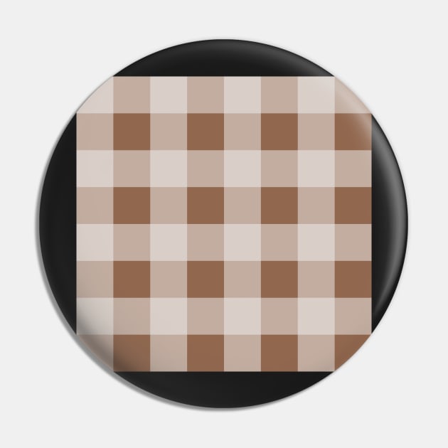 Little Critter Plaid - Light Brown and White Pin by A2Gretchen