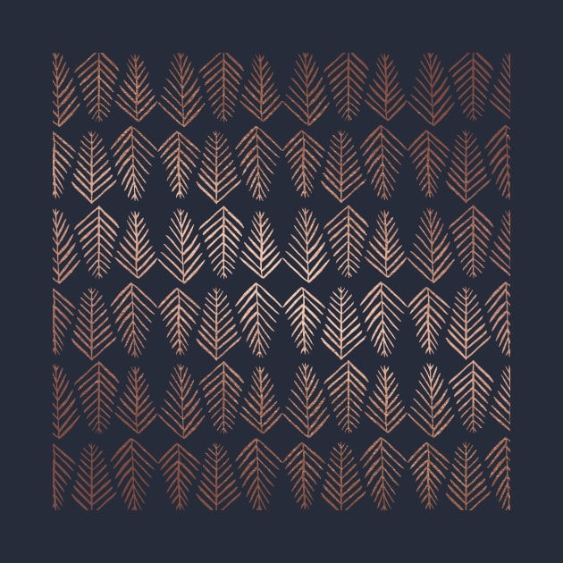 Pine trees pattern  - copper by wackapacka