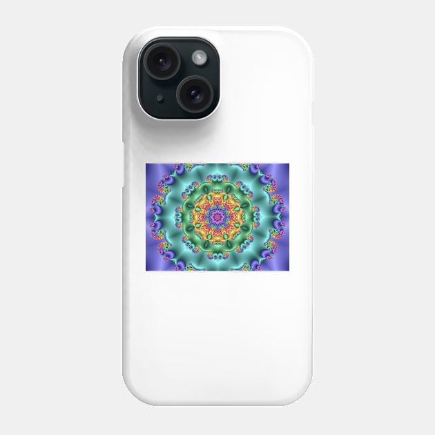 Pastel Flower Kaleidoscope Phone Case by pinkal