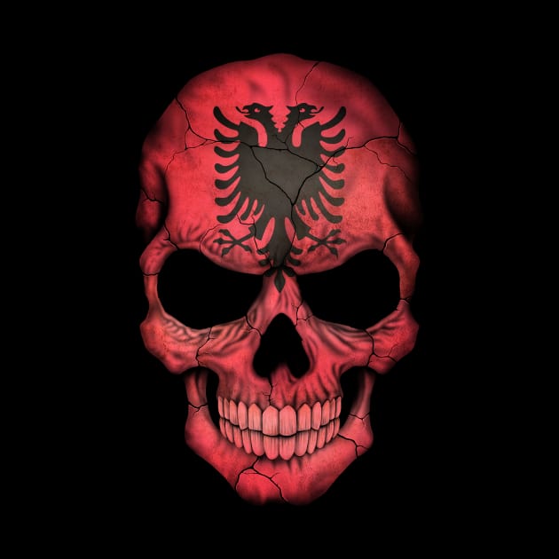 Albanian Flag Skull by jeffbartels