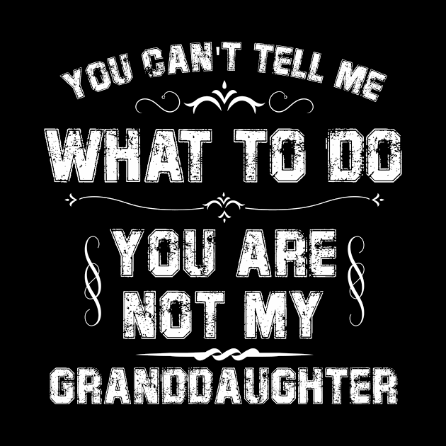 You Can't Tell Me What To Do You Are Not My Granddaughter by printalpha-art