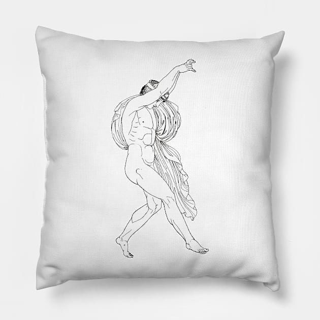 The greek dancer boy Pillow by Marccelus