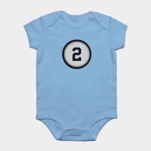 Derek Jeter Baseball White Baby Onesies