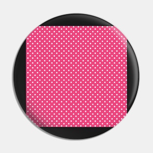 White polka dots on pink fuchsia background Pin