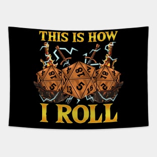 This Is How I Roll RPG Tabletop Gaming Dice Pun Tapestry