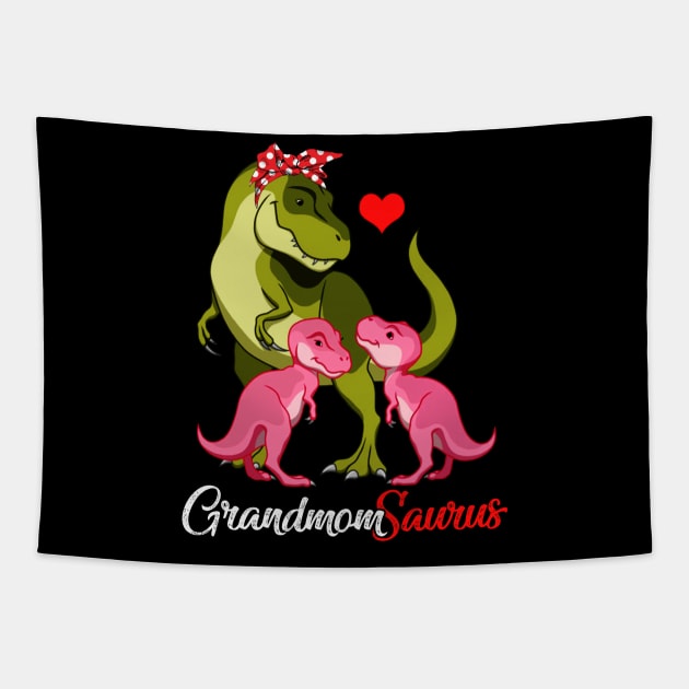 Grandmomsaurus T-Shirt T-rex Grandmom Saurus Dinosaur Tapestry by johnbbmerch