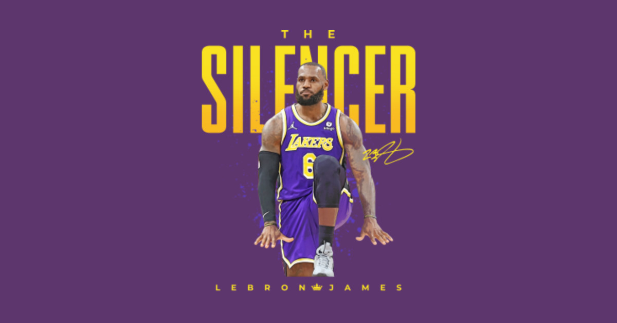 Lebron James The Silencer Lakers T Shirt Teepublic 