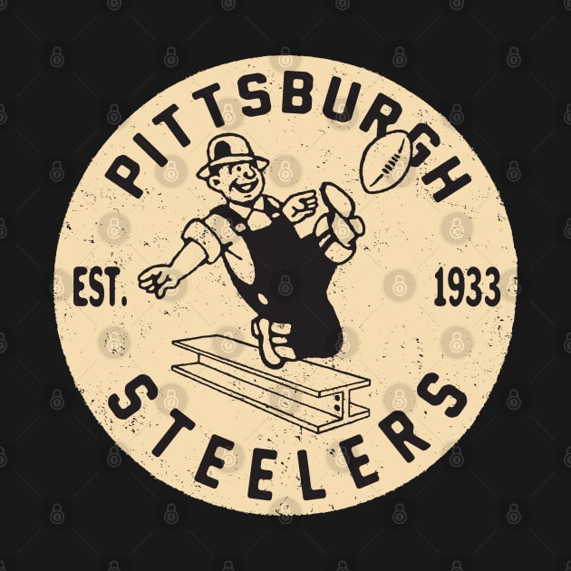 Vintage Pittsburgh Steelers 2 by Buck Tee by Buck Tee