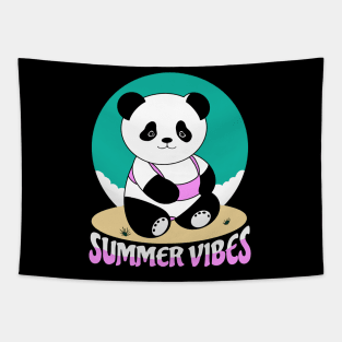 Summer Vibes Panda Tapestry