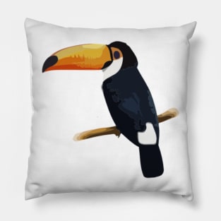 Toucan Digital Painting Pillow