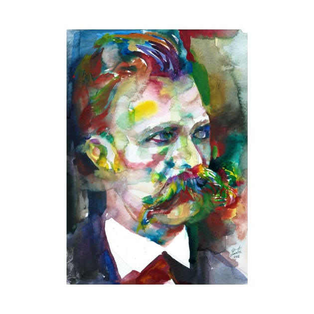 FRIEDRICH NIETSCHE watercolor portrait.2 by lautir