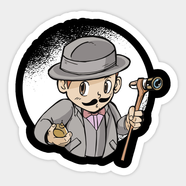 Kids Cartoon Detective - Detective - Sticker | TeePublic Kids Cartoon Detective - Detective - Sticker | TeePublic