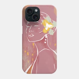 Woman Line Figure Abstract Plum by Cindy Rose Studio Phone Case