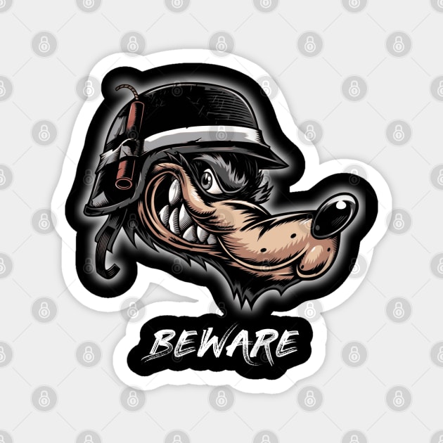 Angry dog Magnet by just3luxxx