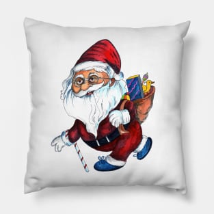 Santa Claus with Gifts Pillow