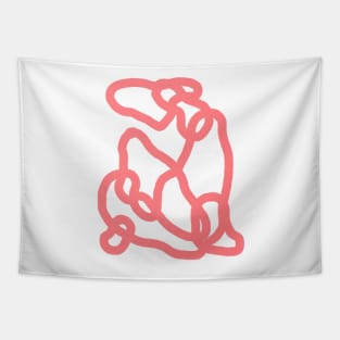 Henri Matisse blue nude pink line art print Tapestry