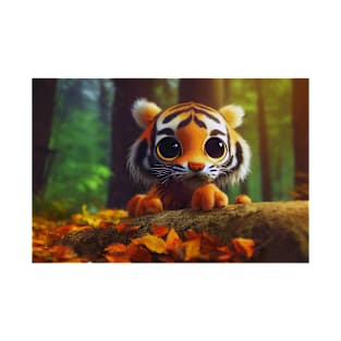 Cute Tiger cub in the forest T-Shirt