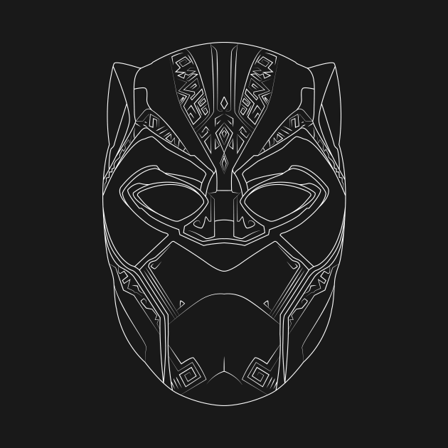 Black Panther Line Art by alarts