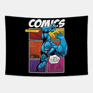 Comics Panel Action Pose Tapestry