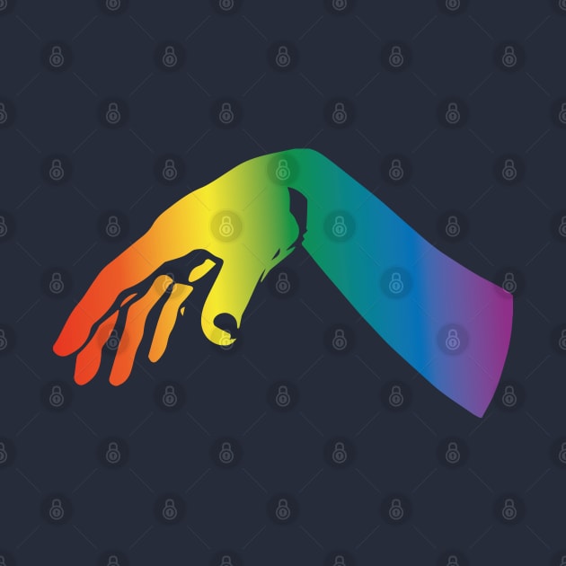 Gay Hand Rainbow Version Pride by MairlaStore