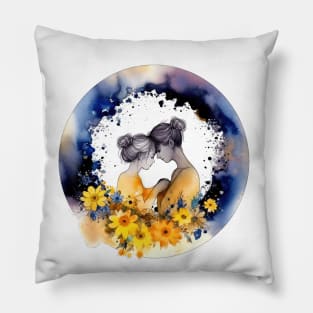 Mother and daughter Pillow