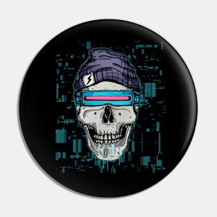 Cyber Skull Pin