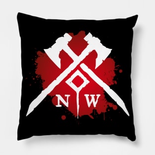 New World - blood and white design Pillow