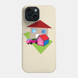 truck, dog house and flat Phone Case