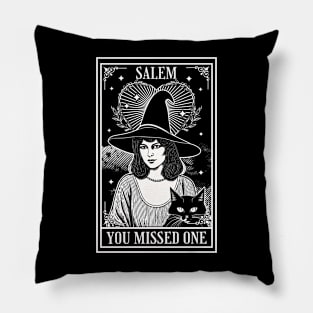 Salem 1692 - You Missed One - Halloween Witch Trials Tarot Card Pillow