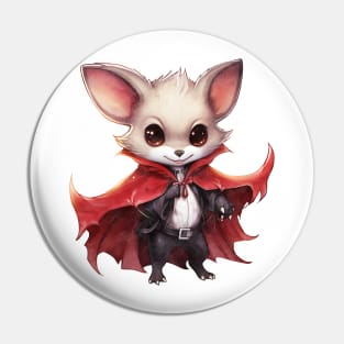 Cartoon Kangaroo in Dracula Costume Pin