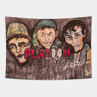 Platoon Johnny Depp Charlie Sheen Tom Berenger Tapestry