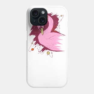 Orange and Pink Swan Among The Stars Phone Case