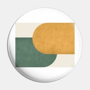 Half Circle Colorblock - Gold Green Pin