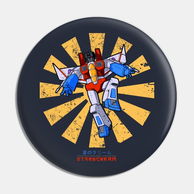 Starscream Retro Japanese Transformers Pin by Nova5