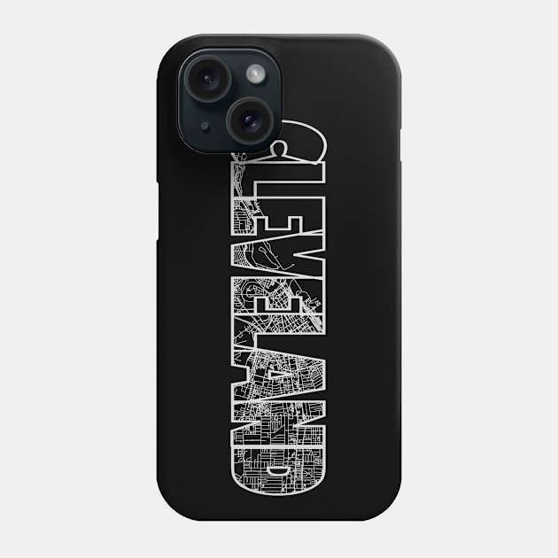 Cleveland Street Map Phone Case by thestreetslocal