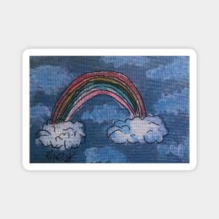 Rainbow in the clouds by Riley Magnet