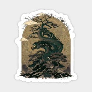 Draconic Bonsai Tree - Dragon Mythology of Japan Magnet