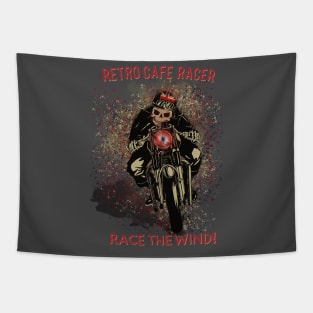 Retro Cafe Racer Race like the wind Tapestry