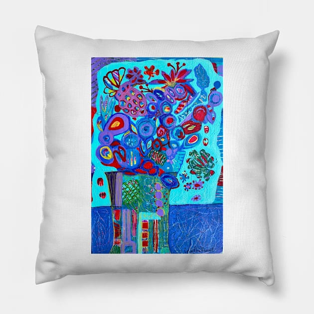 Spring Flowers No. 3 Pillow by Leslie Pino Durant