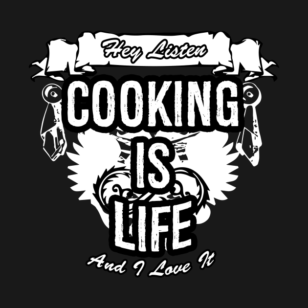 Cooking Is Life Creative Job Typography Design by Stylomart