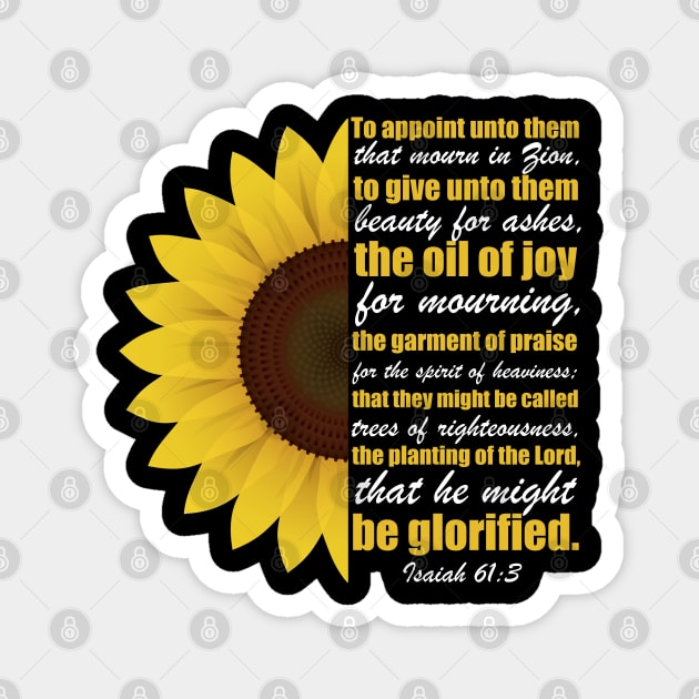 Beauty For Ashes Isaiah 61:3 Magnet by Douglas's Store 3