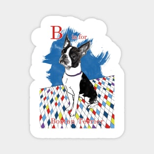 B is for Boston Terrier II Magnet