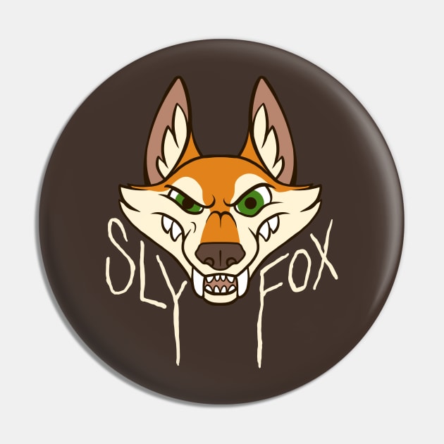 Sly Fox - Light Text Pin by CliffeArts