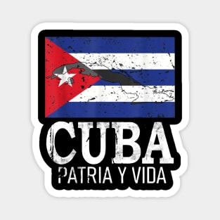 Cuba Libre Cuban Flag patria y vida Magnet