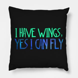 I have wings, yes I can fly Seussical Suessical the musical Broadway quote Pillow