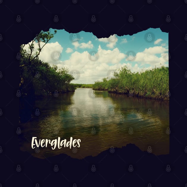 Everglades Boat photo Key West Florida blue sky palmtree landscape USA nature lovers by BoogieCreates