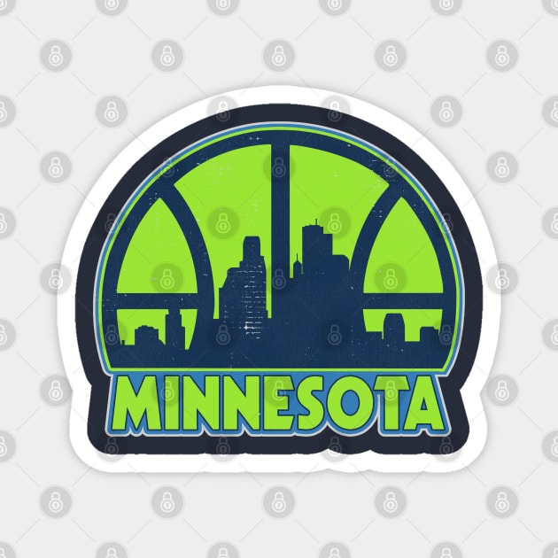 Minnesota Basketball Skyline Magnet by darklordpug