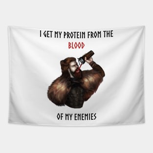 Viking Drinking Blood Workout Tapestry