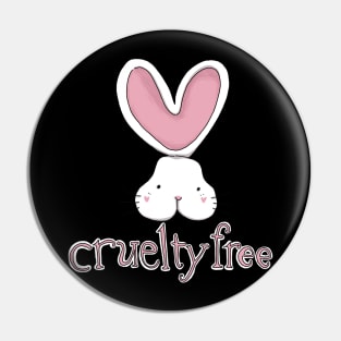 cruelty free bunny Pin